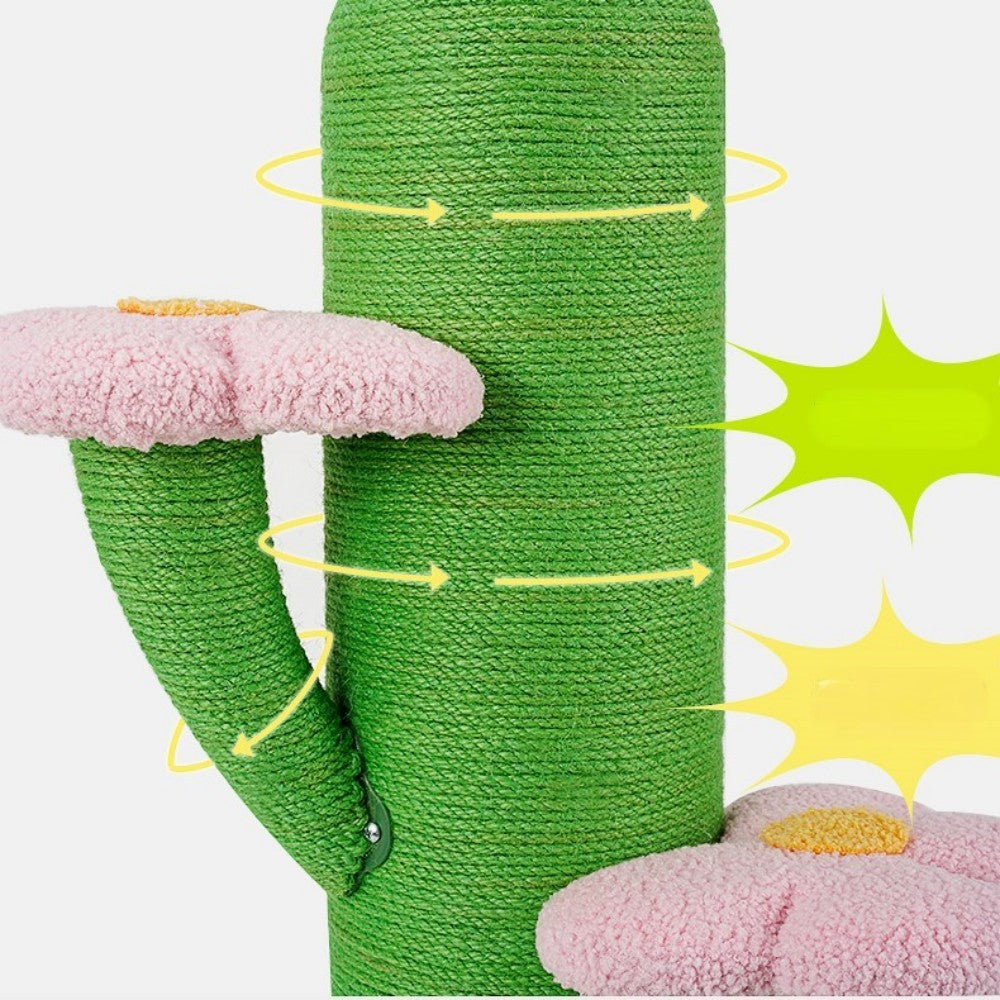 Fairela Pet Cactus 29.5-in Hemp Cat Tree, Green