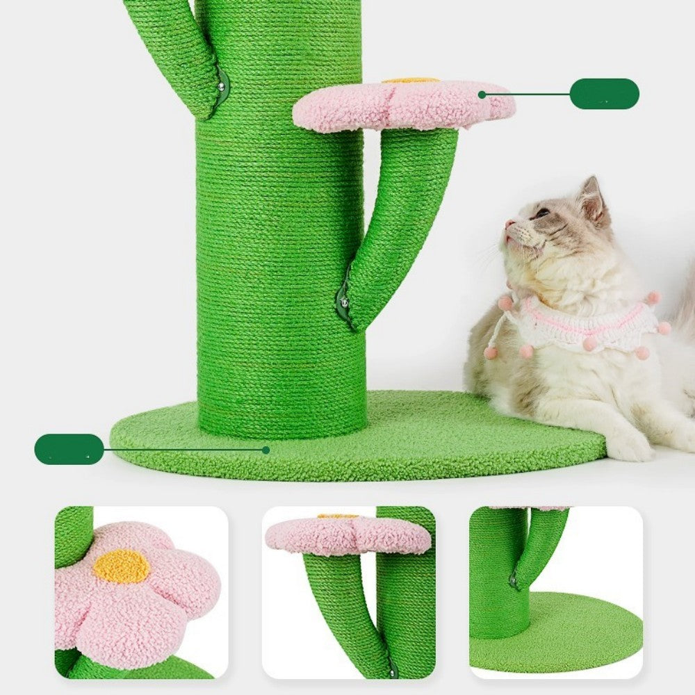 Fairela Pet Cactus 29.5-in Hemp Cat Tree, Green