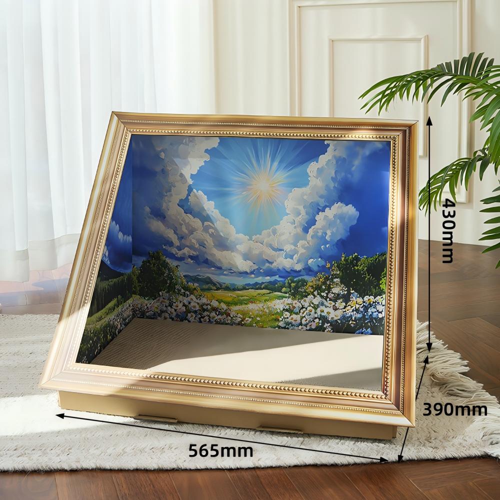 Fairela Pet 16.9-in Oil Painting Cat Scratcher, Blue