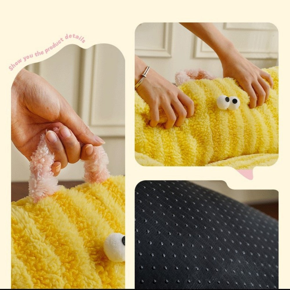 Fairela Pet Large Striped Furniture Style Sofa Dog & Cat Bed with Removable Cover, Medium