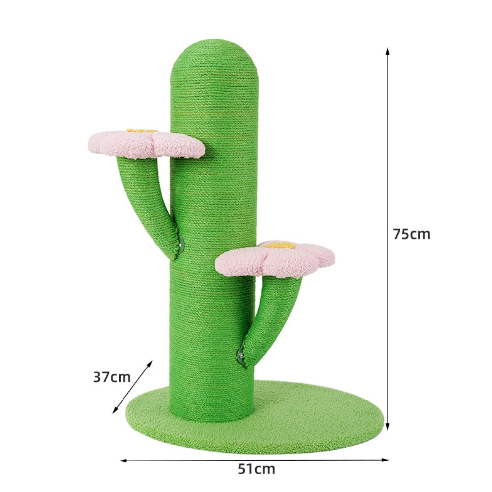Fairela Pet Cactus 29.5-in Hemp Cat Tree, Green