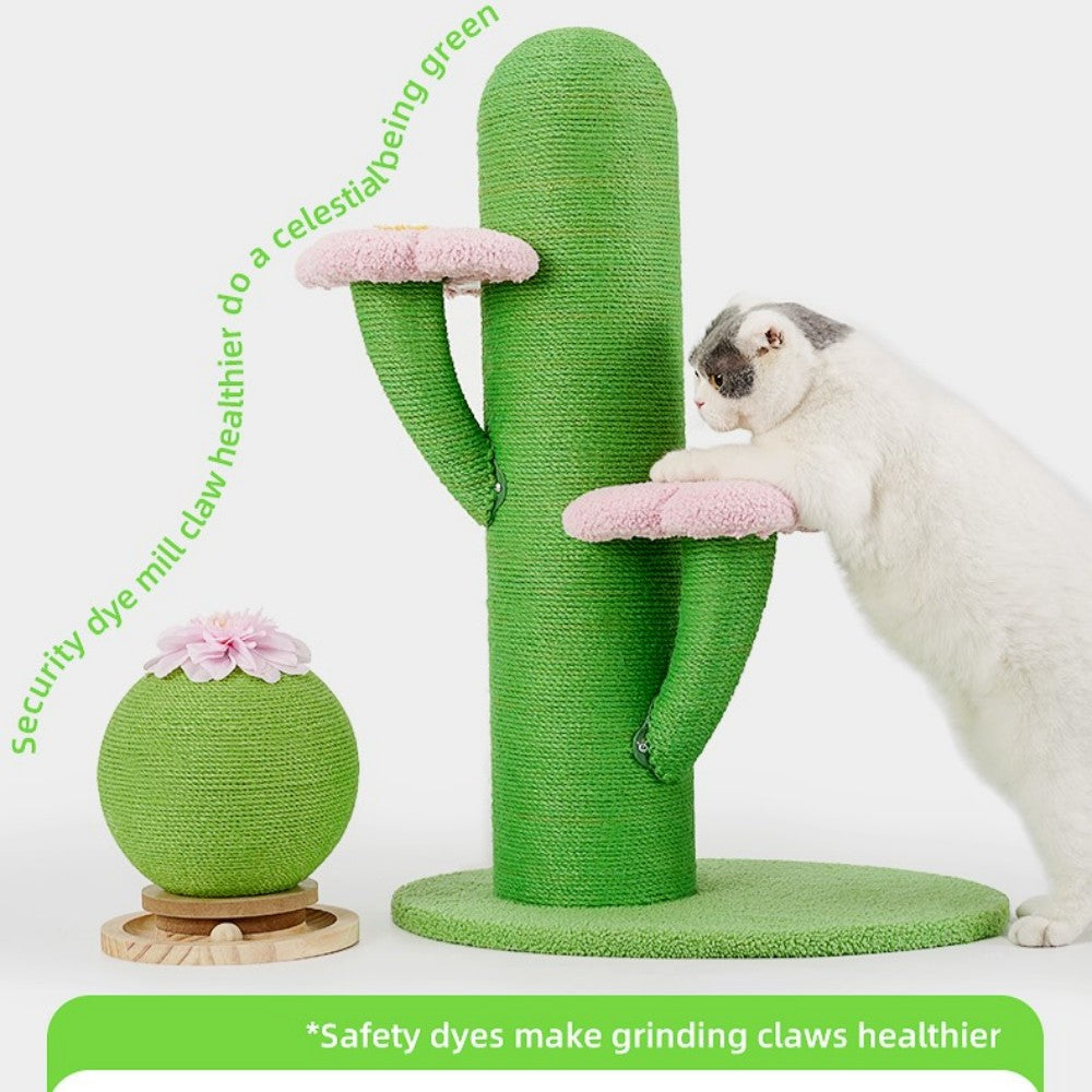 Fairela Pet Cactus 29.5-in Hemp Cat Tree, Green