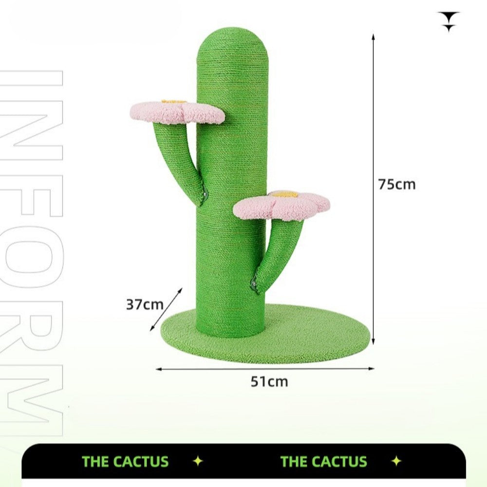 Fairela Pet Cactus 29.5-in Hemp Cat Tree, Green