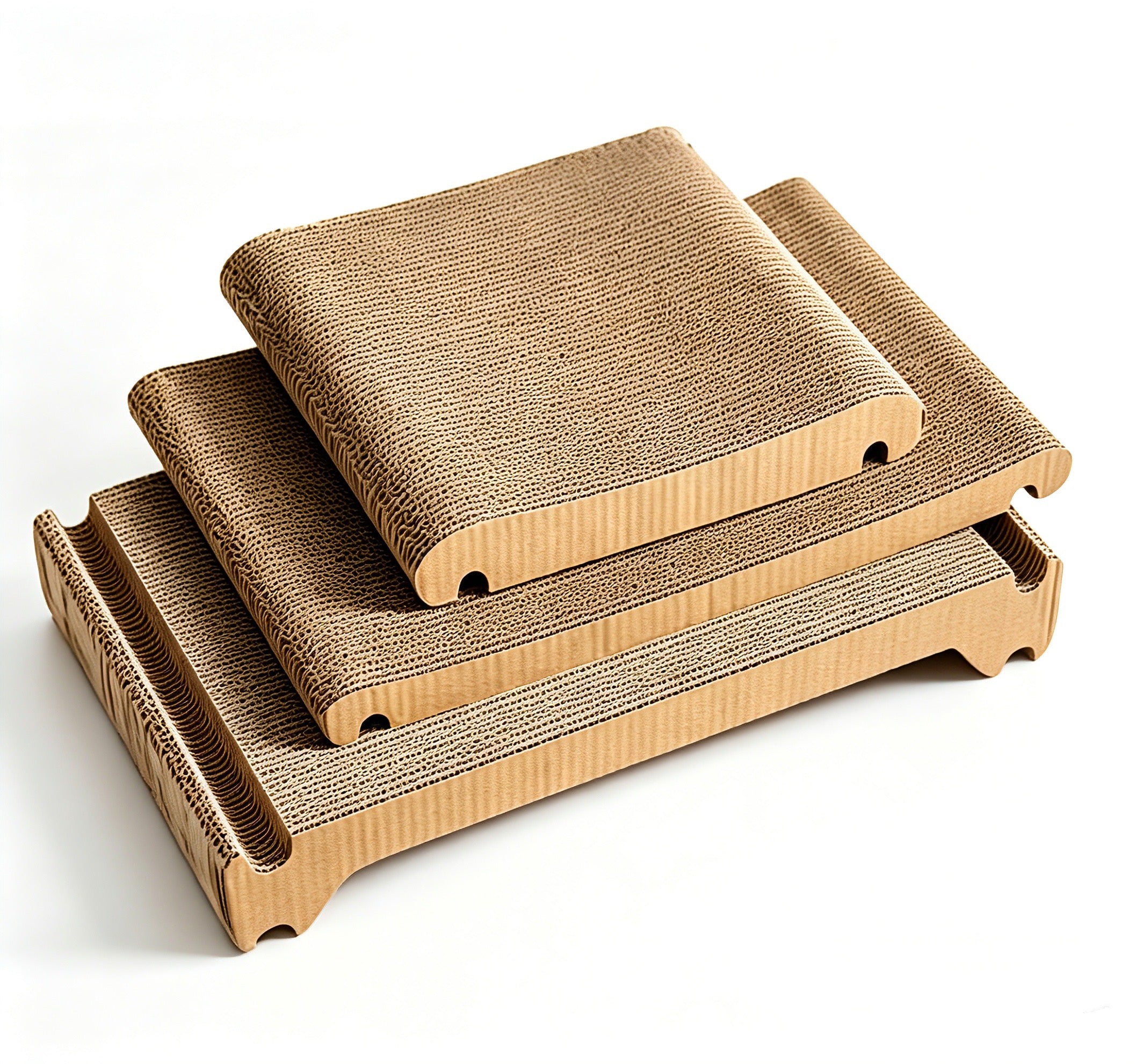Fairela Stackable Cardboard Cat Scratcher Pads, Alternative to Mushroom Cat Scratcher House