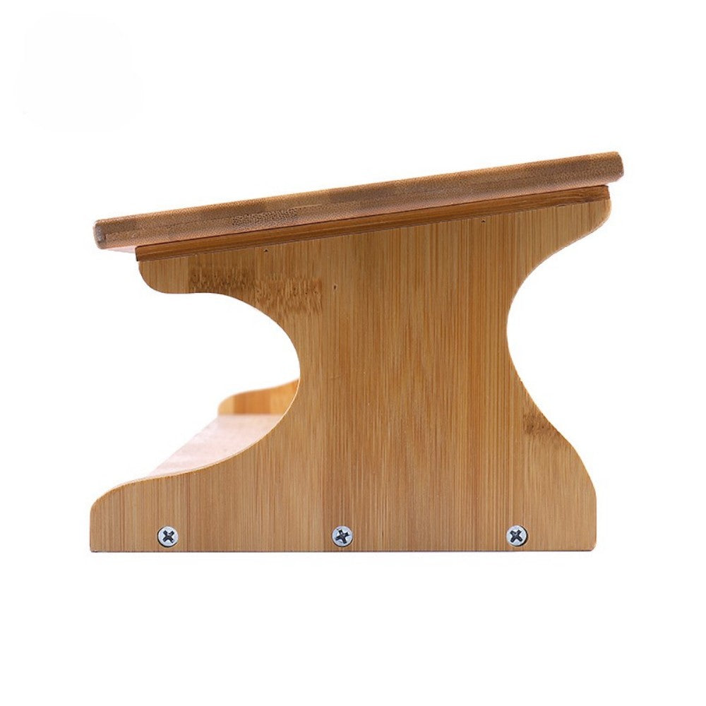 Fairela Pet Bamboo & Wood Triple Ceramic Elevated Dog & Cat Bowl, Medium: 4-cup