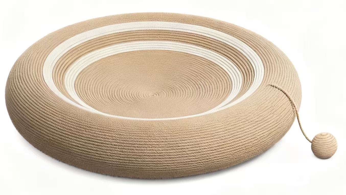 Fairela Pet Round Sisal Scratcher Cat Bed
