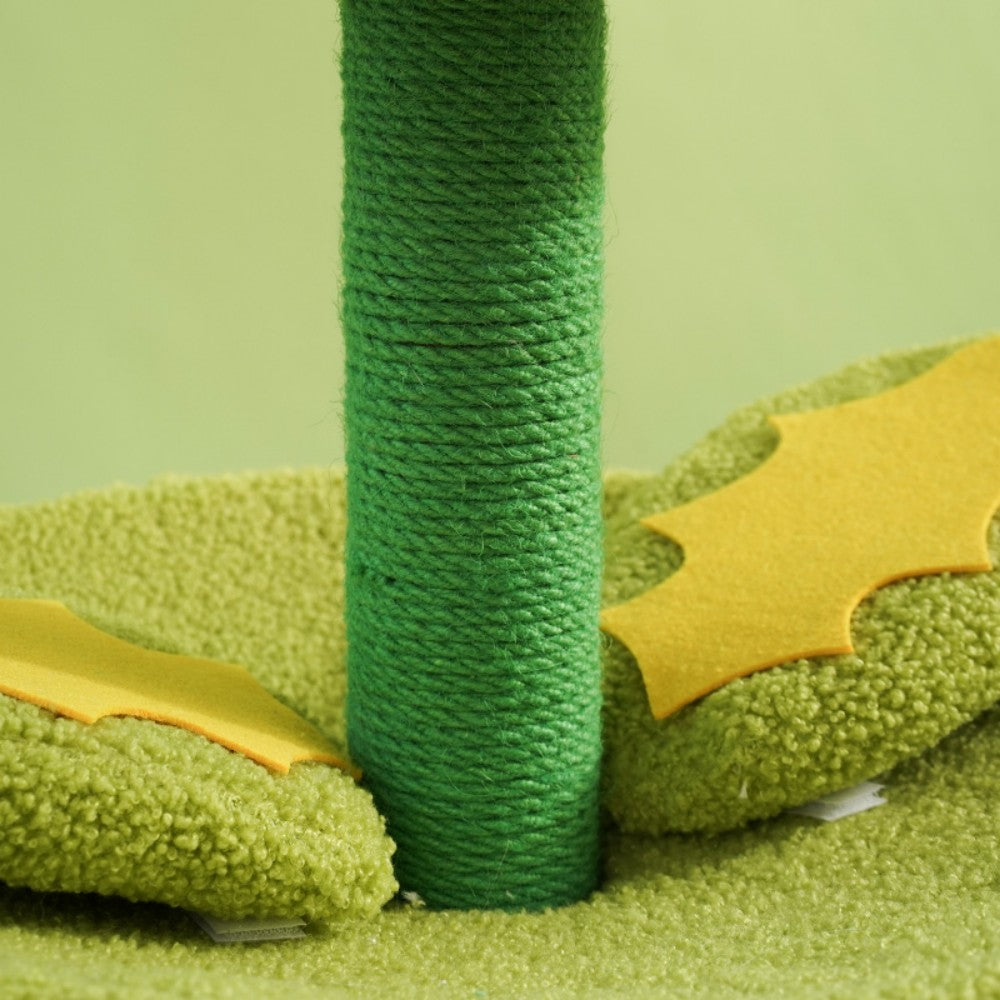 Fairela Pet Venus Flytrap 23.6-in Fleece Cat Cave Tower, Green/Red