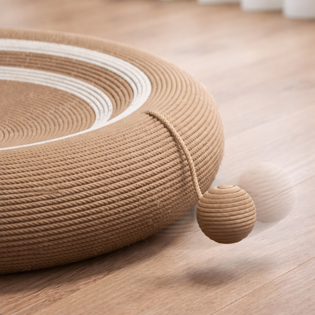 Fairela Pet Round Sisal Scratcher Cat Bed