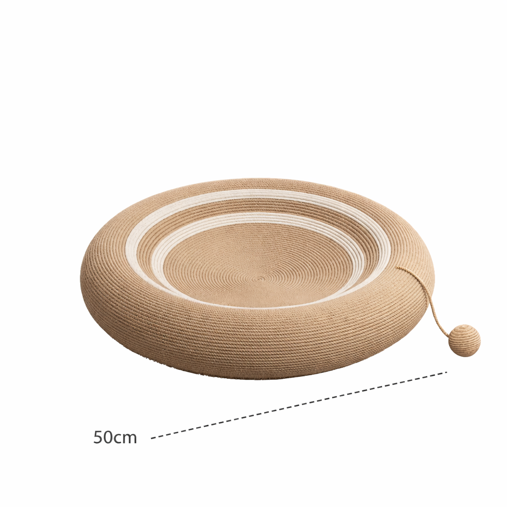 Fairela Pet Round Sisal Scratcher Cat Bed