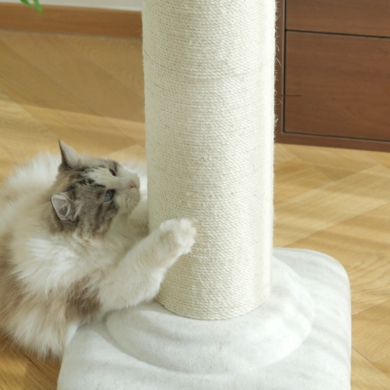 Fairela Extra Tall Sisal Cat Scratching Post, Stable Roman Column Cat Scratcher Tower for Large Indoor Cats, Furniture Protector & Full Body Stretch Perch