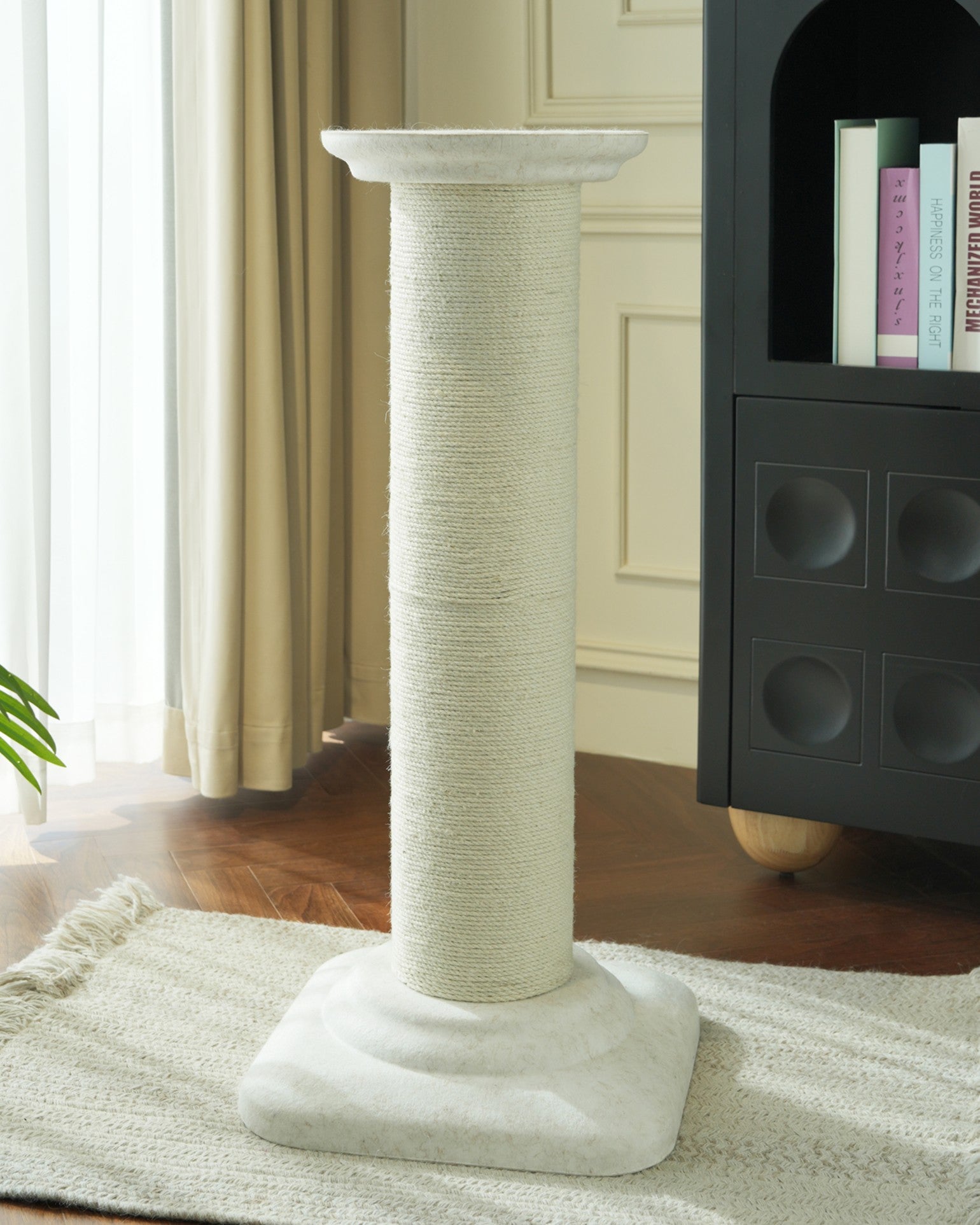 Fairela Extra Tall Sisal Cat Scratching Post, Stable Roman Column Cat Scratcher Tower for Large Indoor Cats, Furniture Protector & Full Body Stretch Perch