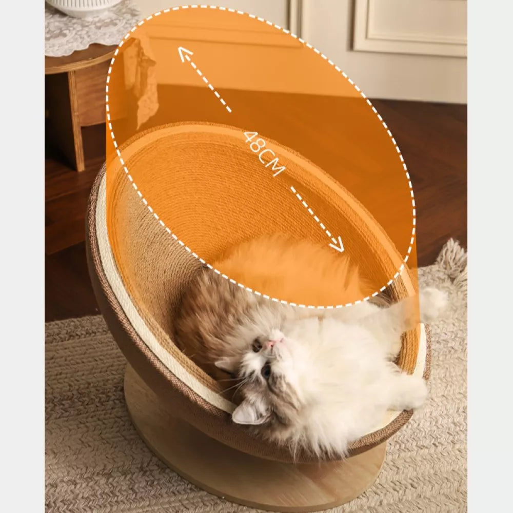 Fairela Jute Rope Cat Scratcher Bed for Lounging & Claw Care