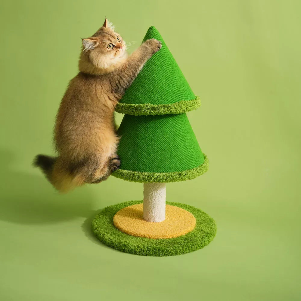 Fairela Tree-Shaped 23.6-in Hemp Cat Scratching Post with Stable Round Base