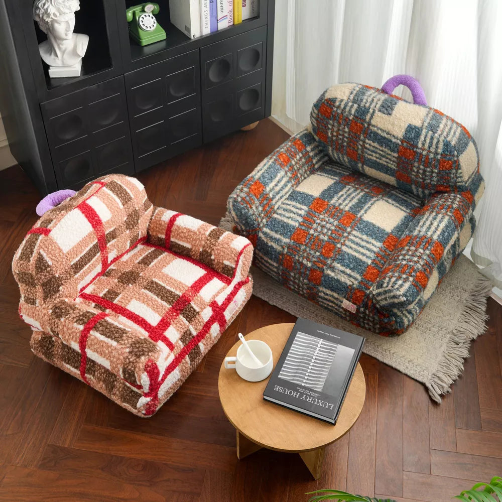 Fairela Retro Cozy Plush Couch Machine Washable Sofa Cat Bed