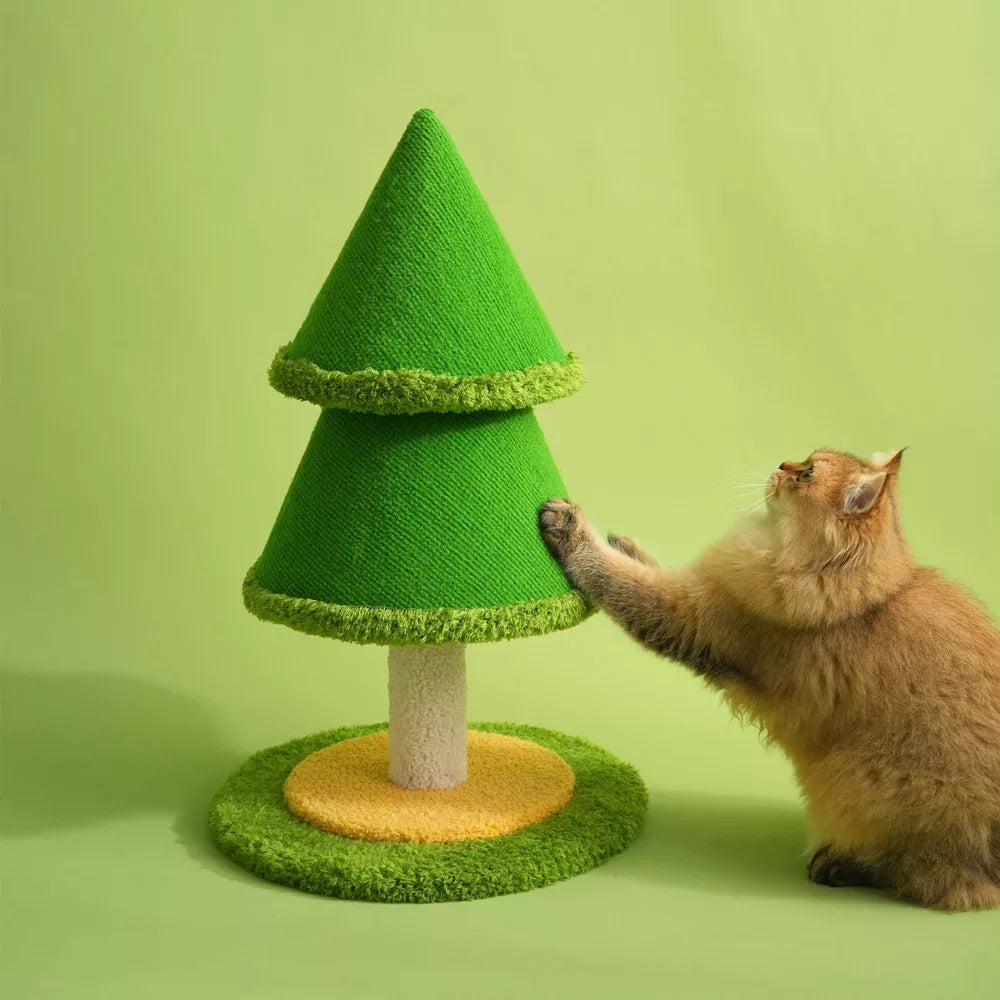 Fairela Tree-Shaped 23.6-in Hemp Cat Scratching Post with Stable Round Base