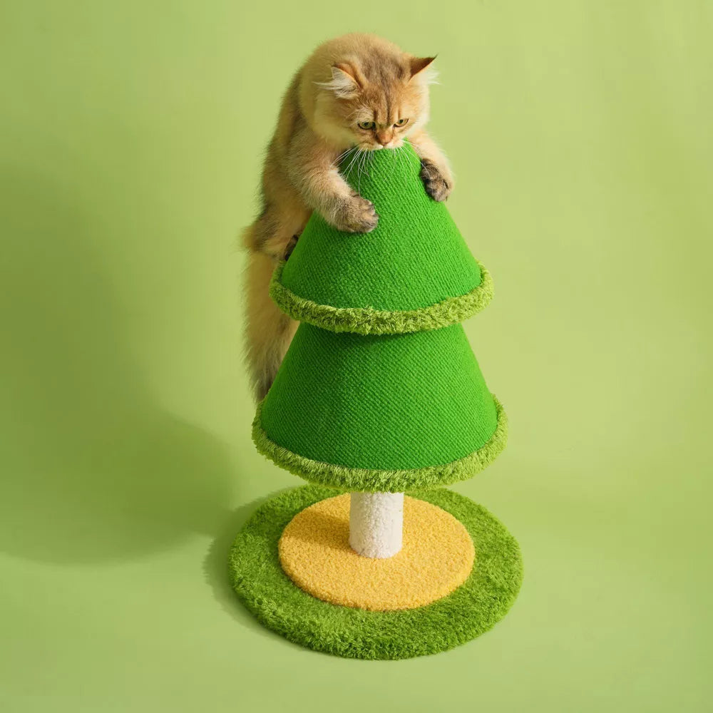 Fairela Tree-Shaped 23.6-in Hemp Cat Scratching Post with Stable Round Base