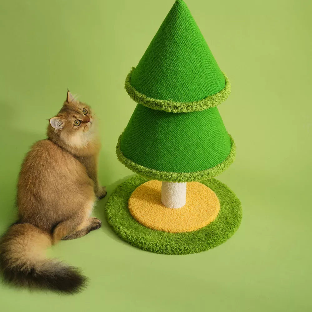 Fairela Tree-Shaped 23.6-in Hemp Cat Scratching Post with Stable Round Base