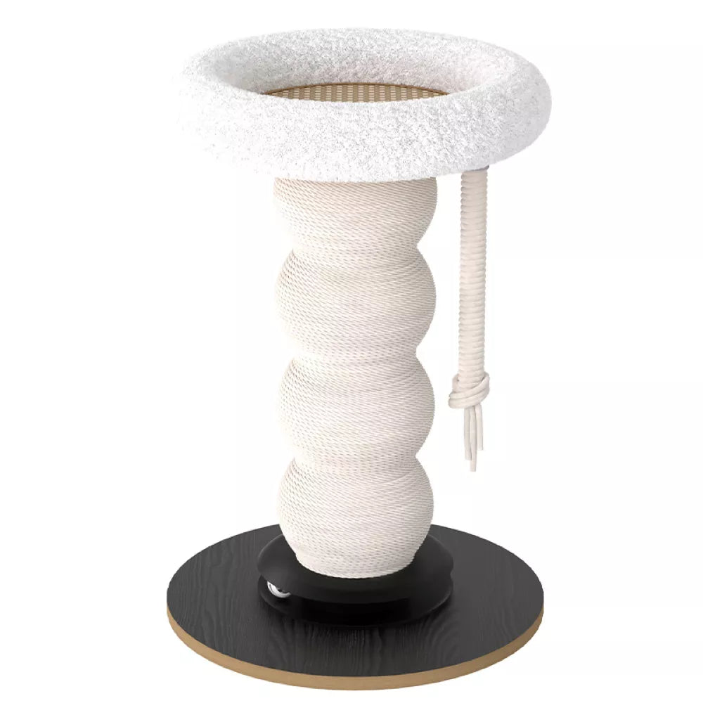 Fairela Tall 24-in Fleece Cat Scratching Post with Padded Perch Bed