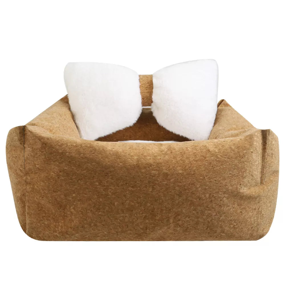 Fairela Anti-Fur Plush Cat Bed with Removable Cushions
