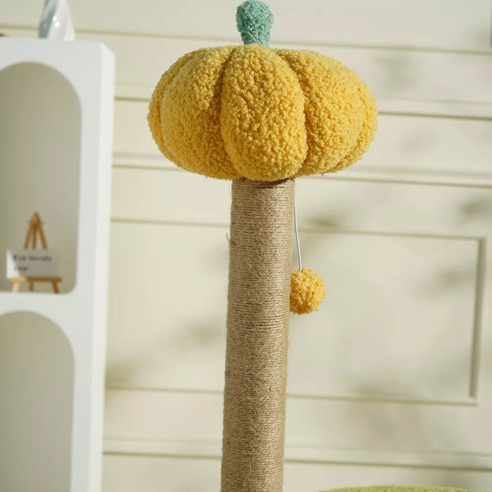Fairela Interactive 33.5-in Hemp Cat Tree & Condo with Perch Bowl Bed