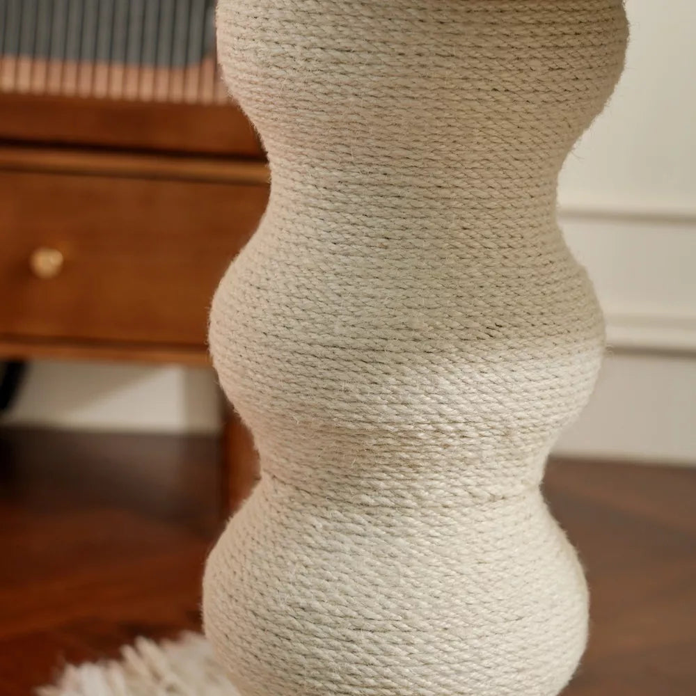 Fairela 24-in Fleece Cat Scratching Stand with Dual Posts & Ball Toy