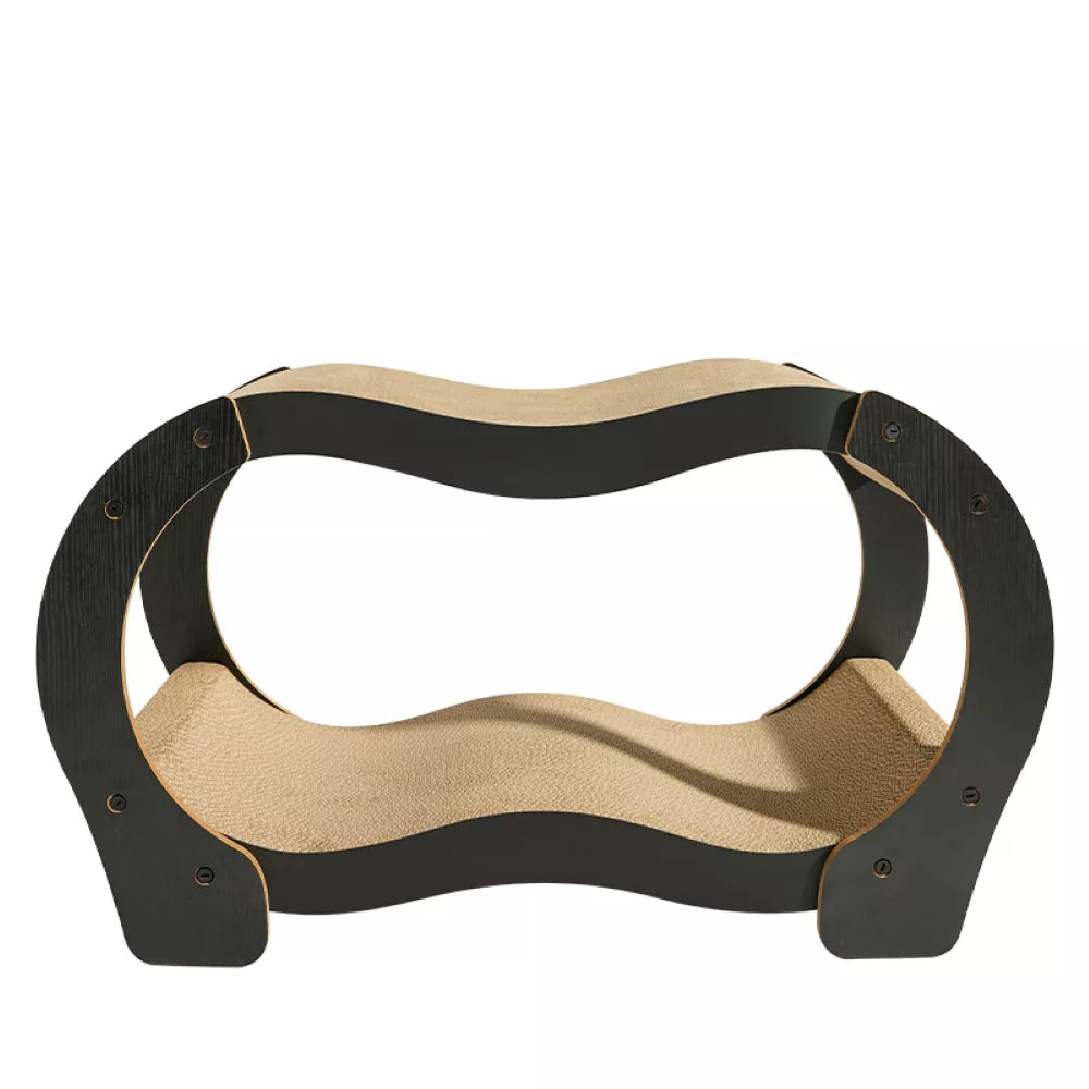 Fairela Double Curved Cardboard 19.5-in Recycled Materials Cat Scratching Bed
