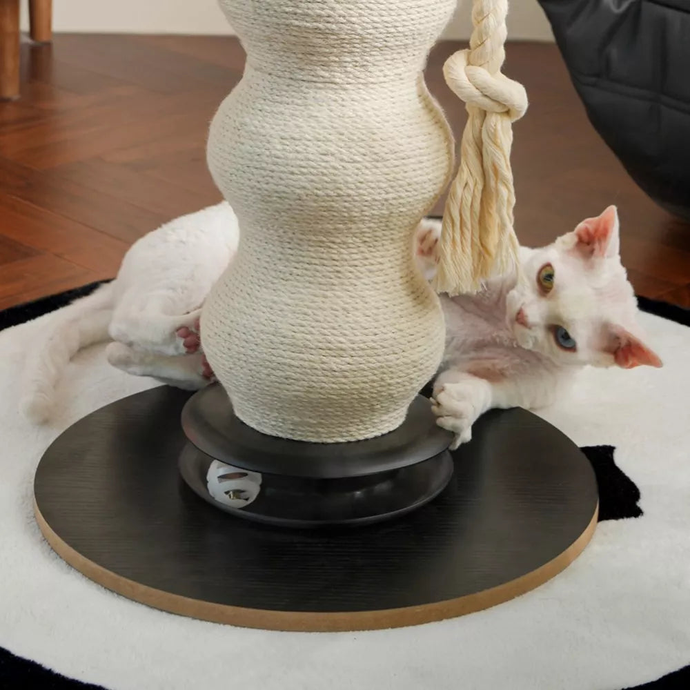 Fairela Tall 24-in Fleece Cat Scratching Post with Padded Perch Bed