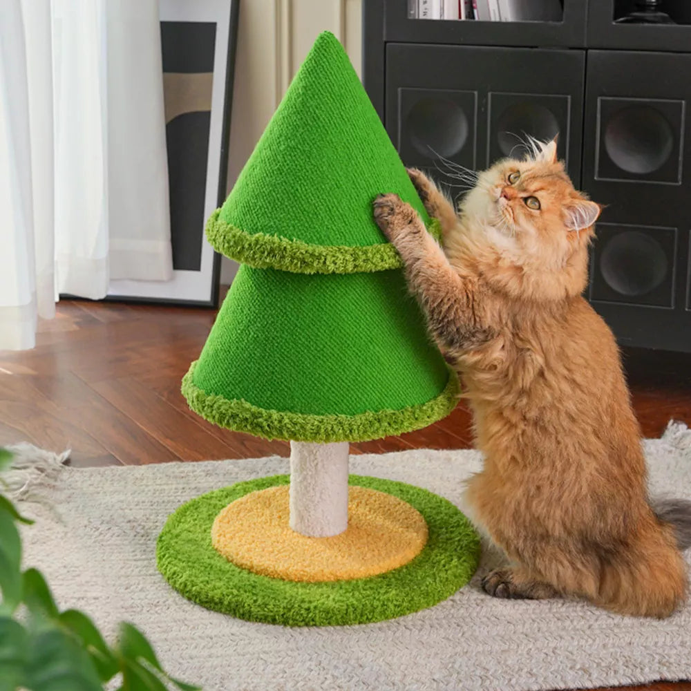 Fairela Tree-Shaped 23.6-in Hemp Cat Scratching Post with Stable Round Base