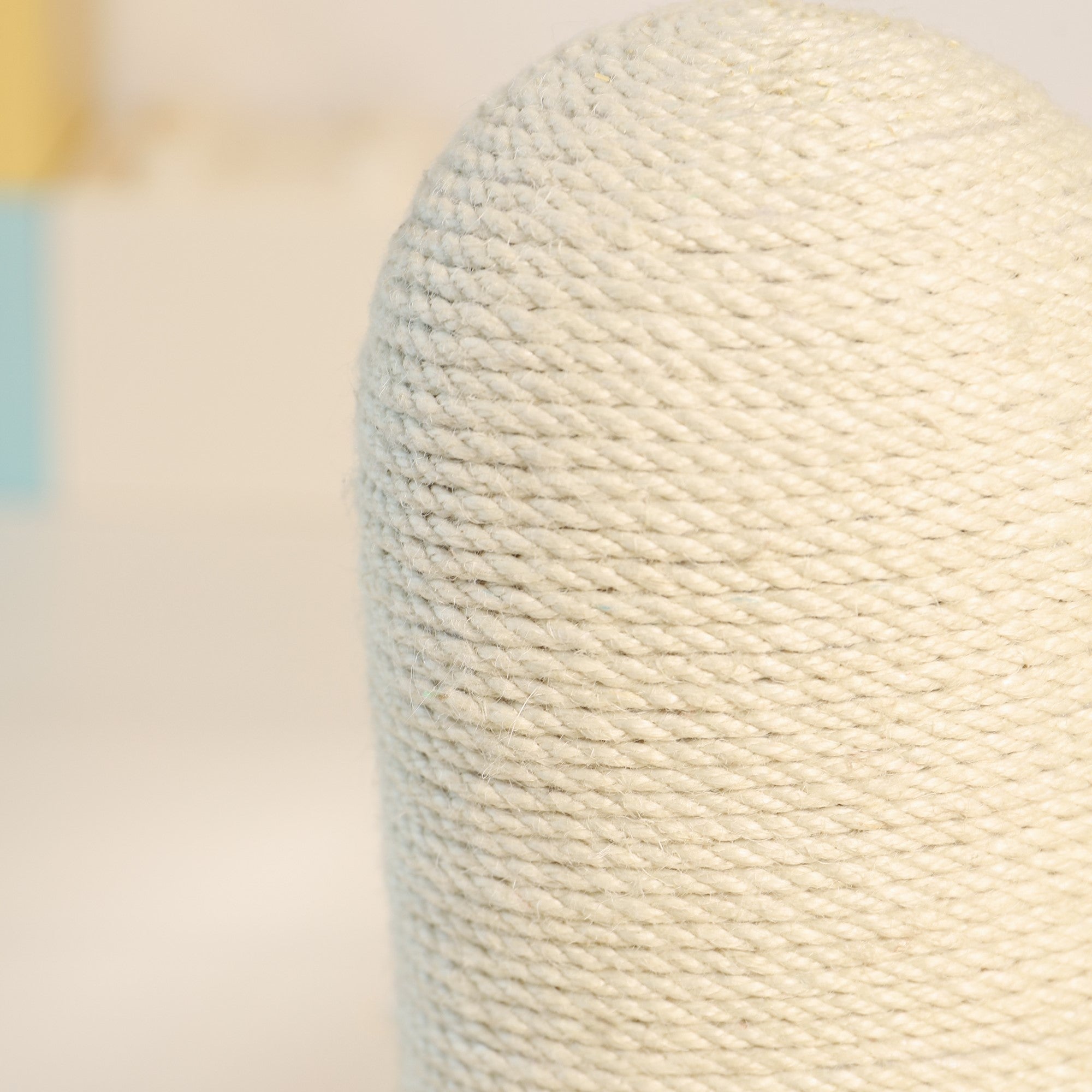 Fairela Pet Banana 17.3-in Hemp Cat Scratching Post, White/Yellow