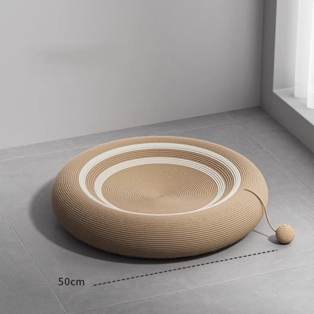 Fairela Pet Round Sisal Scratcher Cat Bed